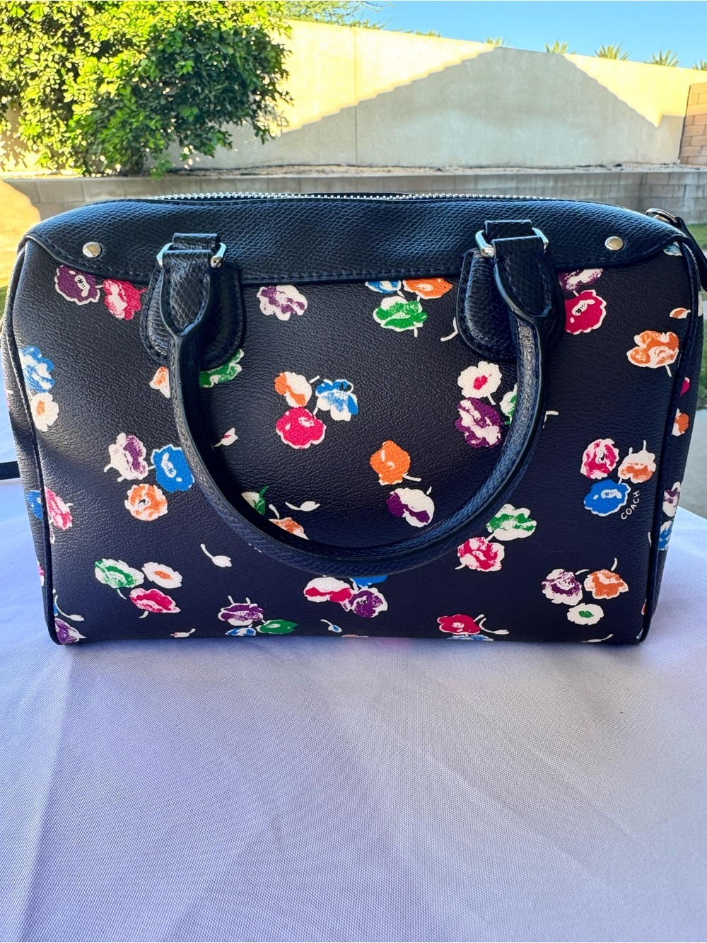 COACH Floral Mini Bennett Satchel and Zip Wallet Set - Picture 2 of 16